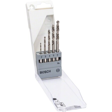 5-piece drill bit set for wood BOSCH HSS - Bosch Accessories