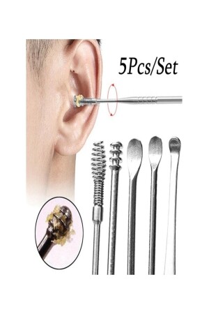 5 Piece Ear Cleaning Kronk Metal Ear Wax Removal Set - Nanoplex