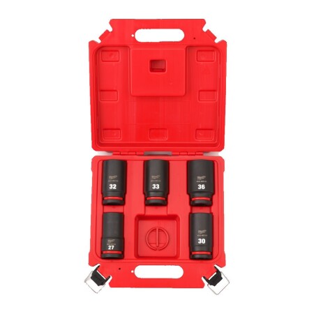 5-piece long impact socket set MILWAUKEE 3/4