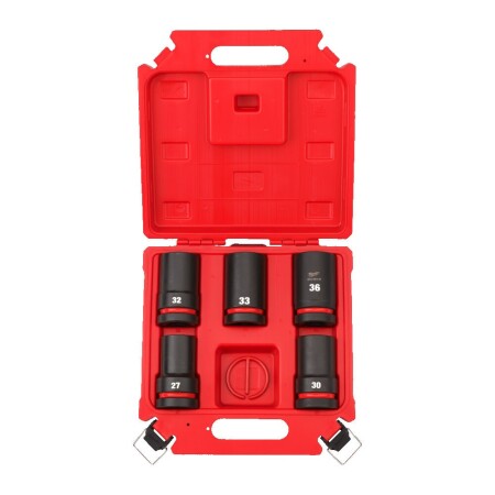 5-piece long impact socket set MILWAUKEE SHW 1