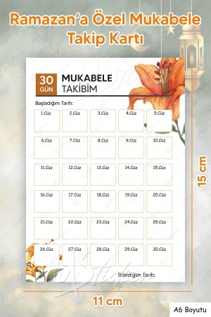 5-Piece Recipe Tracking Card Special Ramadan Gift for Ramadan Recipe Tracking Card Calendar - MSticker