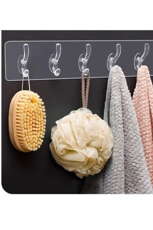 5-Piece Self-Adhesive Transparent Silicone Hanger - Orvila