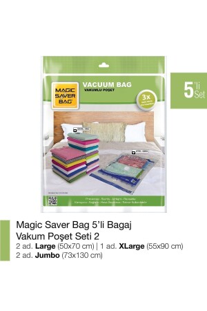 5-Piece Vacuum Bag Set-2 8697623590852 - Magic Saver Bag