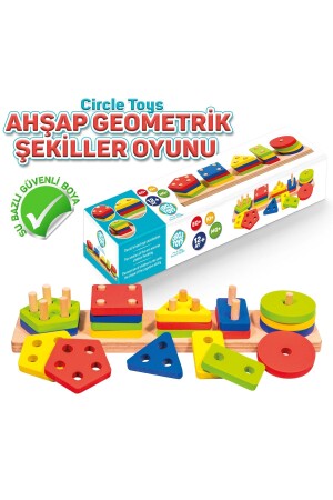 5 Piece Wooden Geometric Shapes Game TYC00705143484 - Circle Toys