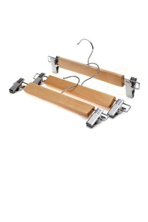 5 Pieces - Clothes Hanger Wooden Hanger with Latch Clothes Hanger - Skirt Hanger with Latch Trouser Hanger - Balsa