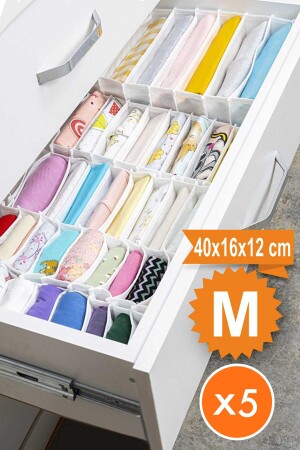 5 Pieces of Drawer Accordion Organizer - 16x43x14 Cm * 5 Pieces - She Berrak