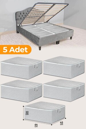 5 Pieces - Sofa Bed Base Type Storage Bag - Large Size Storage Bag Under Base 64 X 45 X 22 Cm SERS995055 - Serstil