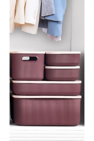 5 Stücke. Schrank-Organizer, Aufbewahrungskorb mit Deckel, Socken, Kleider-Organizer, 5-teiliges Set BYV-847261 - Bayev