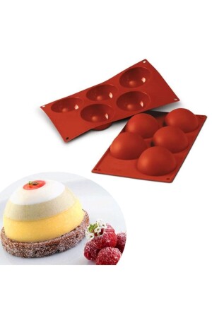5-teilige Halbkugel-Silikonform 9586380861477 - Coşan Pastacılık