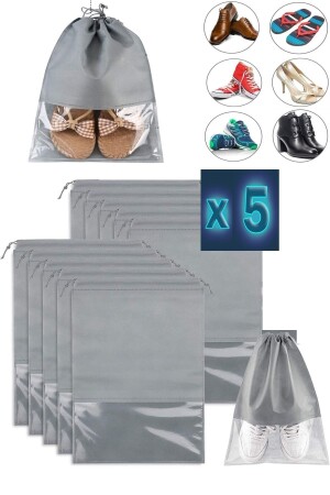5-teilige Koffer-Schuh-Tragetasche mit Fenster-Reise-Organizer - Helen's Home