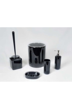 5-teiliges rundes Badezimmer-Set aus Kristall - Ek Sanat