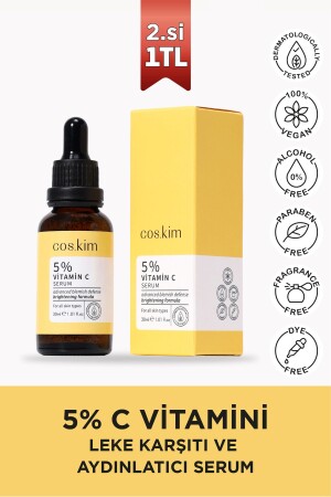 5% Vitamin C Blemish Remover and Brightening, Antioxidant Skin Care Serum 5% Vitamin C Serum 30 ml MK011 - Cos.kim