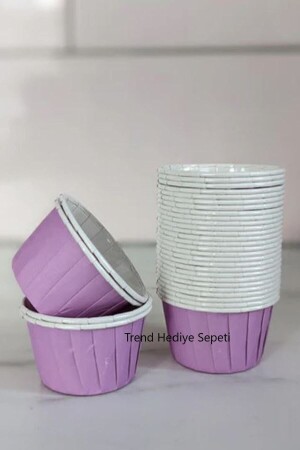 50-Piece Purple Muffin Cupcake Mold Cake Capsule - Trend Hediye Sepeti