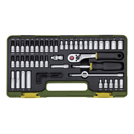 50-piece socket set PROXXON TX and HEX 1/4
