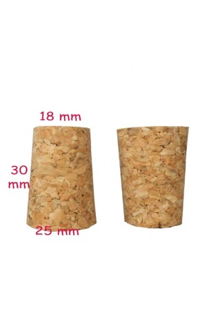 50 Pieces Conical Stopper Bottle 302518 - Mantar