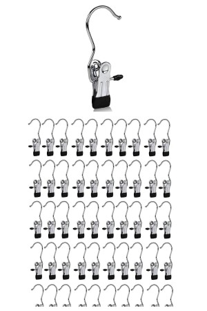 50 Pieces Metal Chrome Plated Scarf Hanger Shawl Hanger Multi-Purpose Hanger - Manken İstanbul