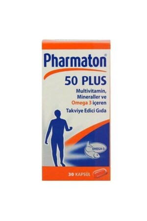 50 Plus 30 Capsules - Omega 3 Multivitamins and Minerals - Pharmaton