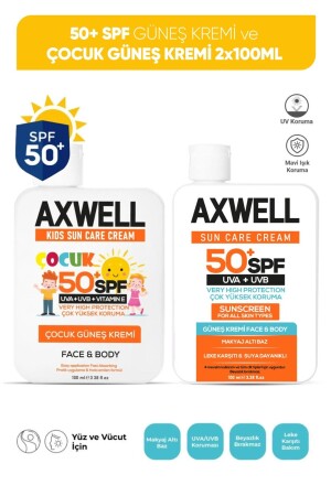 50+ SPF Adult And Child Sunscreen Set - Axwell