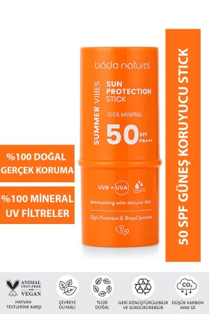 50 SPF Nourishing Sunscreen Stick with 100% Mineral Filter - Bade Natural