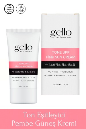 منز-تون توازي الحماية العالية الوردي الوجه كريم الشمس 50 Spf - Gello