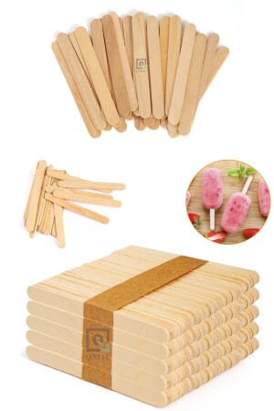 50 Stück Magnum Eisstiele aus Holz - Qniay