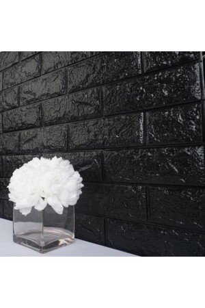 50 x 54 cm (0–27 m²), schwarze selbstklebende Tapete, flexible Schaumstoffplatte, 3D-Ziegelmuster - Renkli Duvarlar