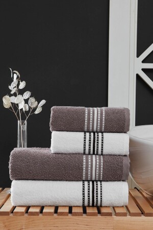 50 x 90 + 70 x 140 cm Elvin 4-teiliges Badetuch-Set - Modalin