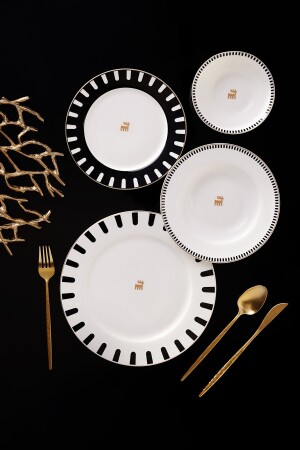 50. Year Signature Collection Korean 24 Piece Porcelain Dinner Set for 6 People - Karaca