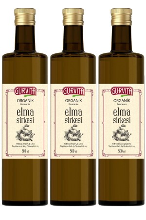 فيتامينات التفاح العضوية 500 مل 3 حزمة TRV00000TCIFES3A - Gurvita