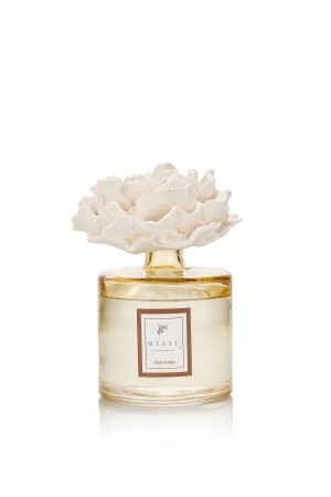 500 Cc Amber Cylinder Bottle Dark Amber Scented Rose Stone Room Fragrance KOD-02303 - Missi