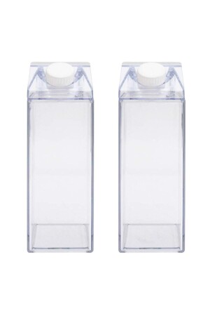 500 Ml Mica Milk Box Designed Water Coffee Bottle Set of 2 bl156 - BLUE SİDE