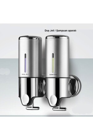 500 Ml Reservoir Double T-Pull Stainless Liquid Soap-shampoo-shower Gel Dispenser Apparatus RK1036 - REYKA HİJYEN