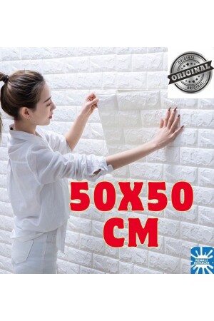 50x50cm 0-27 M² Silinebilir 3d Tuğla Kendinden Yapışkanlı Duvar Kağıdı Esnek Köpük Paneli Kağıdı - Renkli Duvarlar