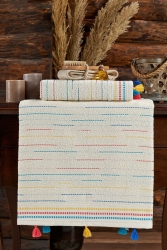 | 50x90 - 70x140 cm Carna Ponponlu Pamuk Rainbow Banyo Havlu Seti 5578 - Louis Marie