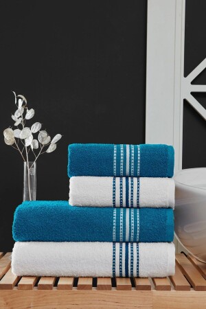 50x90 - 70x140 Cm Elvin 4'lü Banyo Havlusu Seti - Modalin
