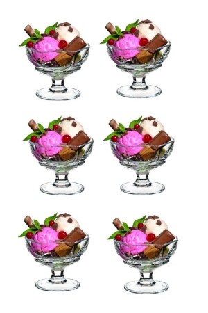 51368 Ice Vılle Ice Cream Holder 6 Piece Ice Cream Presentation Bowl pb51368-1 - Paşabahçe