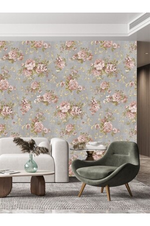 5346-5635 New Large Flower Dusty Rose Wallpaper 5-30 M² - Bien Duvar Kağıtları