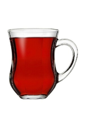 55373 Dem Breakfast Pleasure Tea Glass with Handle 140 Cc 6-Piece Fma04998 P3755S3932 - Paşabahçe