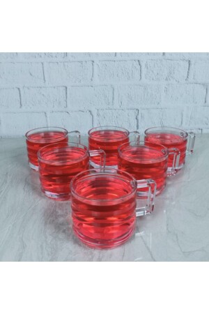 55833 Bricks 6-Piece Tea-Coffee Cup 250 Cc PSB-55833-6 - Paşabahçe