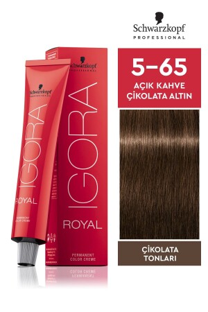 منز-شوكولاتة الملكية 5-65 خضراء خفيفة-شوكولاتة زرقاء لون الشعر 60ml 4045787206760 - Igora