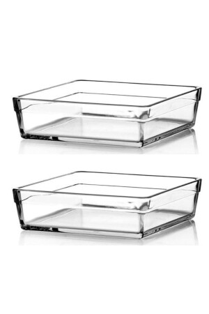 59304 Borcam Premium Square Baking Tray 2400cc - 2 Pieces Fma99929 PP59304-2 - Paşabahçe