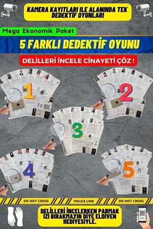 5'li Paket Cinayet Çözme - Dedektif Oyunu - Katil Kim - Otopark-havuz-market-asansör-tarla Davaları 5LDDKTO1 - GameBulance