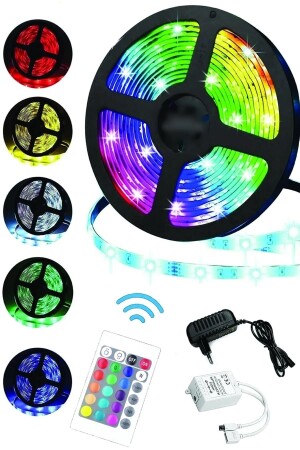 5m Remote Controlled Floodlight RGB Strip LED Lamp Indoor and Outdoor Silicone Adhesive Lighting - Kar-Bul
