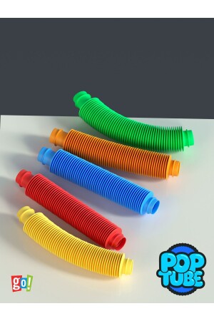 5Pcs Pop Tube Sensory Stretch Tube Toy Mental Educational Toy Poptube Vacuum Molecule - Go Toys