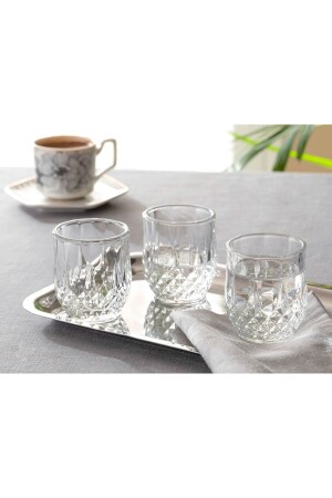 مجموعة من النظارات الغنية من النظارات من 6 نظارات قهوة 90 مل شفاف 10030301 - English Home