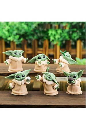 6 Stück/Set Disney Baby Yoda bewegliche Spielzeugpuppen Anime 5–6 cm Star Wars Kawai Mini-Dekor - Hediyeconcepti