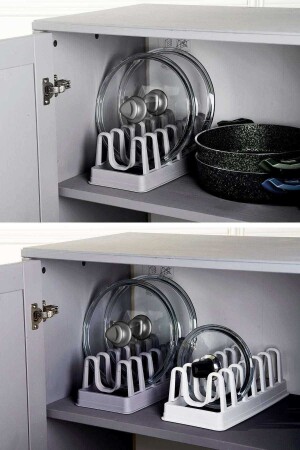 6 Compartment Pot Lid Rack - Pot Lid Organizer - Xnews