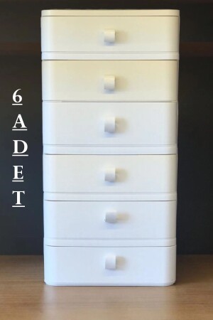 6 Drawers Jewelry - Makeup and Cosmetics Organizer Drawer (white) - Office Desk Organizer - Bayev