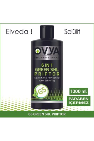 6 In 1 Green Shl Priptor Anti Cellulite G5 Massage Oil 1000ml - Ovya