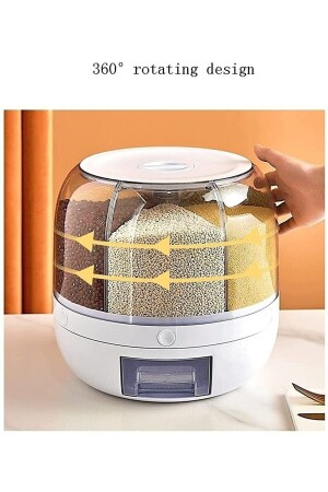 6 Kg Capacity Styles Food and Pulses, Storage Container, 6 Compartments, Organizer 360 Degree Rotatable BY STYLES 6363 - Genel Markalar